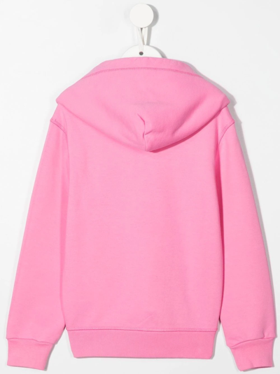 Shop Dsquared2 Logo-print Cotton Hoodie In Pink