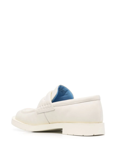 Camperlab 1978 Padded Square-toe Leather Loafers In White