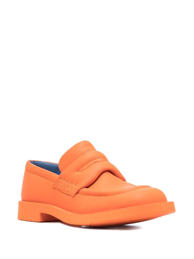Shop Camperlab 1978 Square-toe Leather Loafers In Orange
