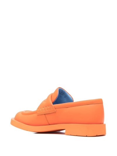 Shop Camperlab 1978 Square-toe Leather Loafers In Orange