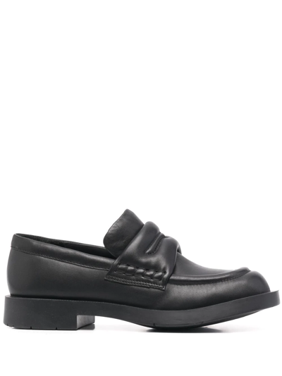 Shop Camperlab Leather Round-toe Loafers In Black