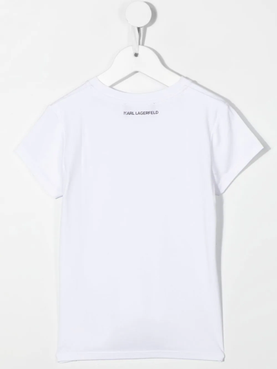 Shop Karl Lagerfeld Short Sleeve T-shirt In White