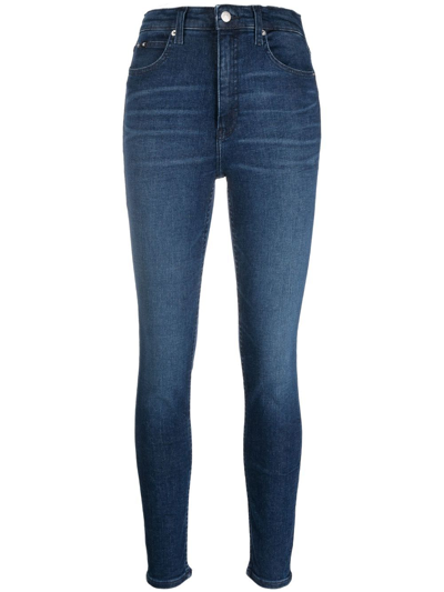 Shop Calvin Klein Jeans Est.1978 High-waist Super Skinny Jeans In Blau