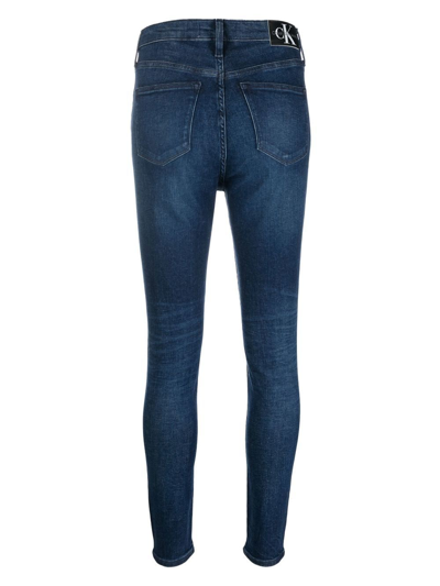 Shop Calvin Klein Jeans Est.1978 High-waist Super Skinny Jeans In Blau