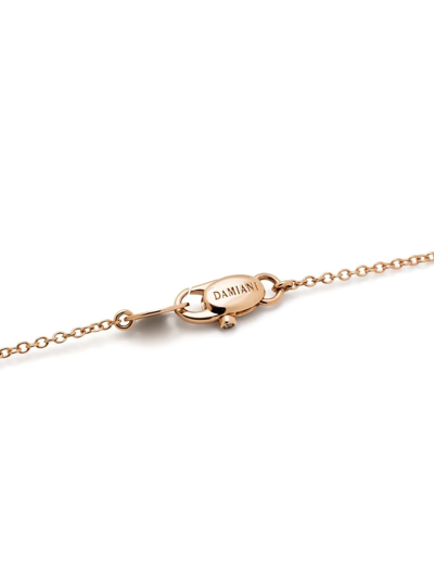 Shop Damiani 18kt Rose Gold D.side Diamond Pendant Necklace In Pink