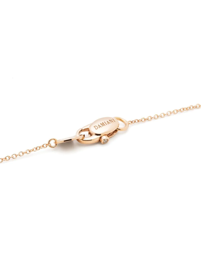 Shop Damiani 18kt Rose Gold Belle Époque Diamond Necklace In Pink