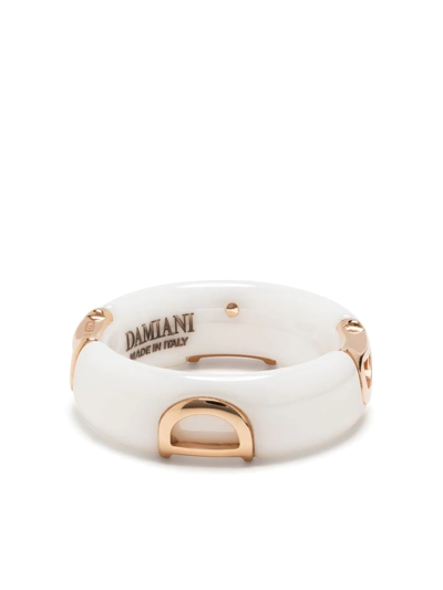 Shop Damiani 18kt Rose Gold D.icon Diamond Band Ring In Pink