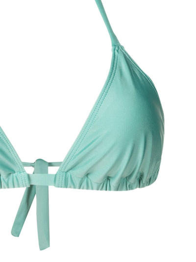 Lygia & Nanny Lasmin Ruched Bikini Top In Blue