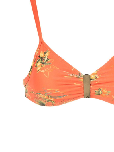 Lygia & Nanny Floral-print Bikini Bottoms In Orange