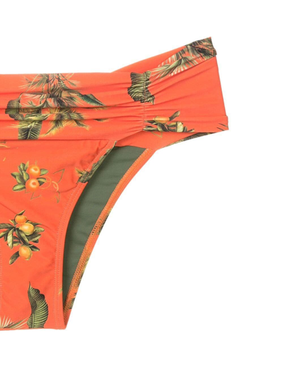 Lygia & Nanny Jasper Floral-print Bikini Bottoms In Orange
