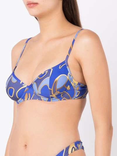 Lygia & Nanny Fiji Bikini Top In Blue