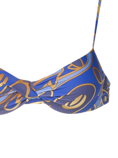 Shop Lygia & Nanny Graphic-print Bikini In Blue