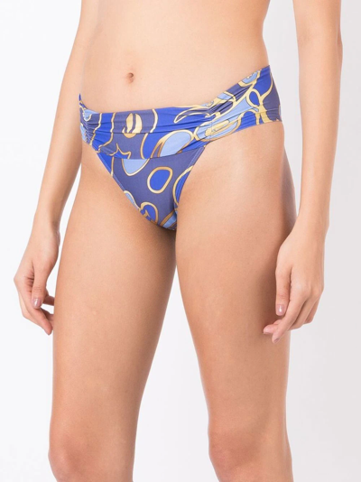 Shop Lygia & Nanny Jasper Graphic-print Bikini In Blue