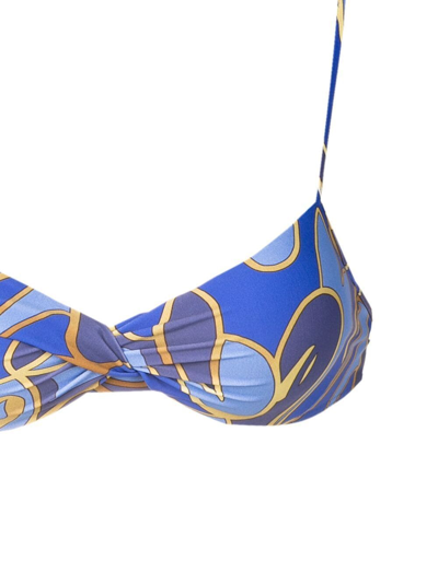 Shop Lygia & Nanny Victoria Graphic-print Bikini In Blue