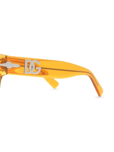 Persol Rectangle-frame Sunglasses In Orange
