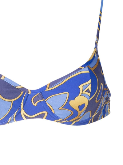 Shop Lygia & Nanny Graphic-print Bikini In Blue