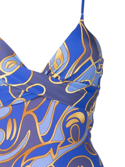 Lygia & Nanny Graphic-print Swimsuit In Blue
