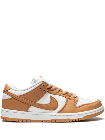Shop Nike Sb Dunk Low "light Cognac" Sneakers In Brown