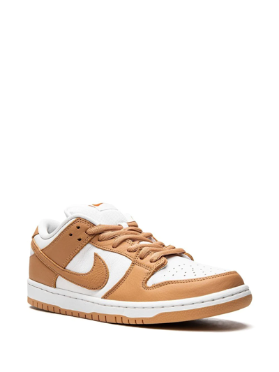 Shop Nike Sb Dunk Low "light Cognac" Sneakers In Brown