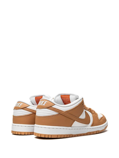 Shop Nike Sb Dunk Low "light Cognac" Sneakers In Brown