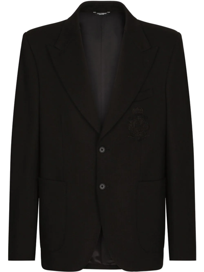 Dolce & Gabbana Tailored Single-breasted Blazer With Notched Lapels In Black