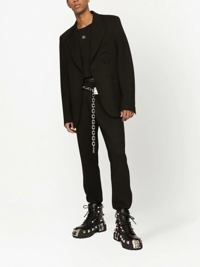 Dolce & Gabbana Tailored Single-breasted Blazer With Notched Lapels In Black