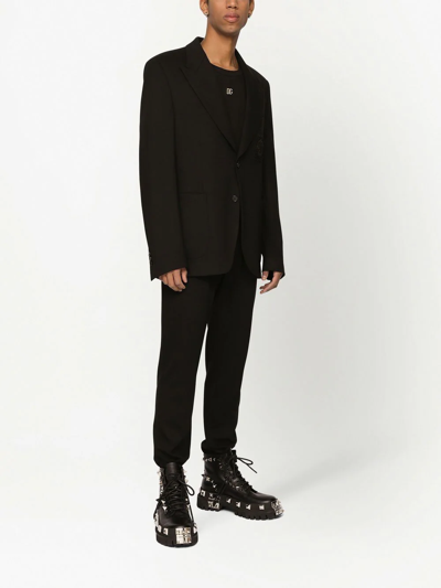 Dolce & Gabbana Tailored Single-breasted Blazer With Notched Lapels In Black