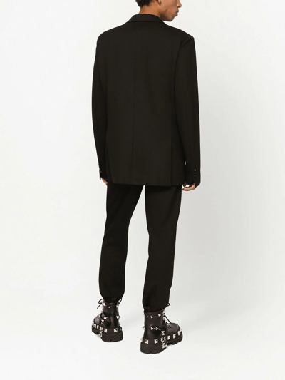 Dolce & Gabbana Tailored Single-breasted Blazer With Notched Lapels In Black
