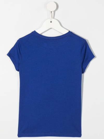 Shop Ralph Lauren Polo Bear Cotton T-shirt In Blau