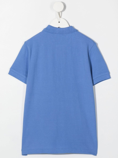 Shop Ralph Lauren Embroidered-logo Polo Shirt In Blau