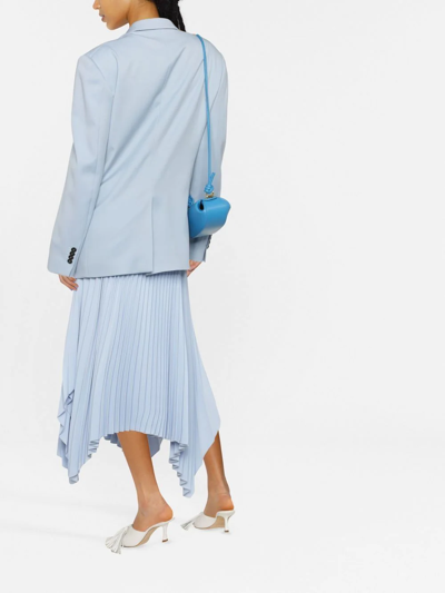 Shop Joseph Handkerchief-hem Pleated Midi Skirt In Blau