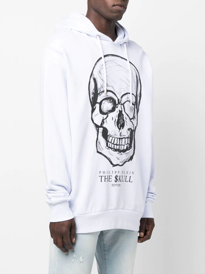 Shop Philipp Plein Skull-print Hoodie In Weiss
