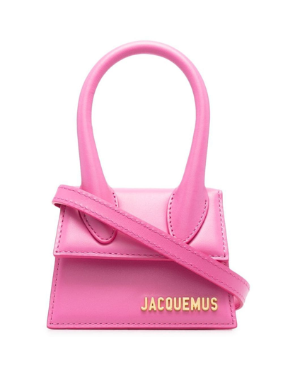 Shop Jacquemus Le Chiquito Leather Tote Bag In Pink