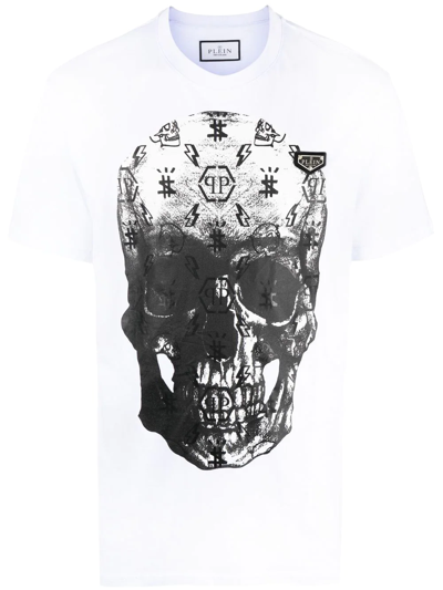 Shop Philipp Plein Skull-print Short-sleeve T-shirt In Weiss