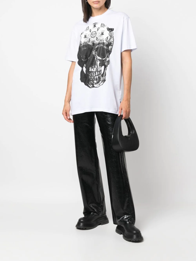 Philipp Plein Skull-print Short-sleeve T-shirt In Weiss