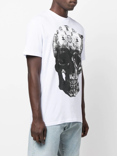 Philipp Plein Skull-print Short-sleeve T-shirt In Weiss