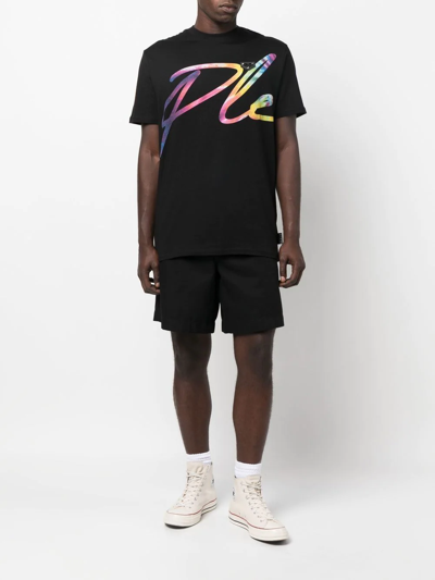 Philipp Plein Logo-print Detail T-shirt In Schwarz