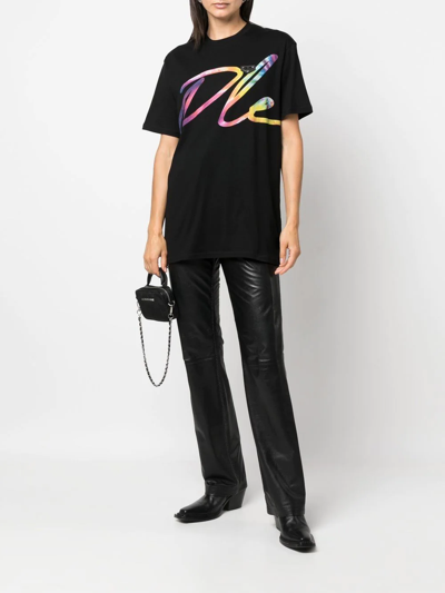 Philipp Plein Logo-print Detail T-shirt In Schwarz