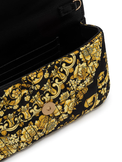 Shop Versace Signature Barocco Print Cross-body Bag In Schwarz
