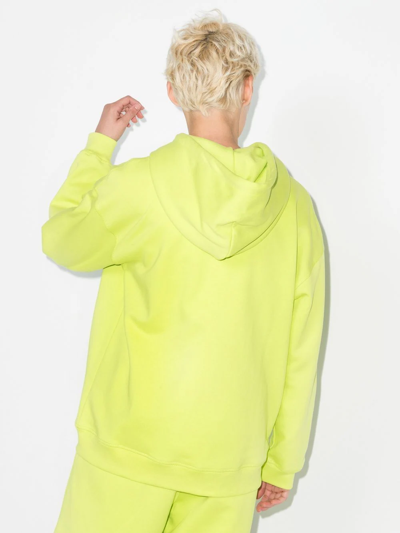 Ganni Software Isoli Zipped Hoodie In Grün