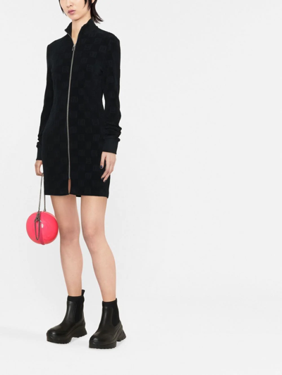 Shop Ambush Zip-up Mini Dress In 1010 Black Black