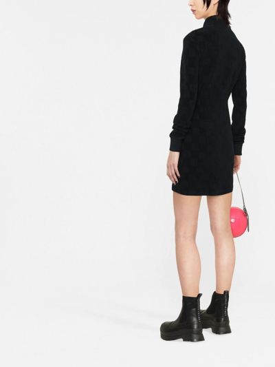 Shop Ambush Zip-up Mini Dress In 1010 Black Black