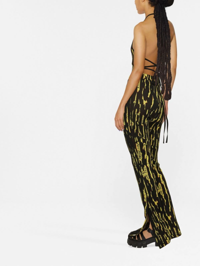 Ambush Jacquard-pattern Strapless Top In Schwarz