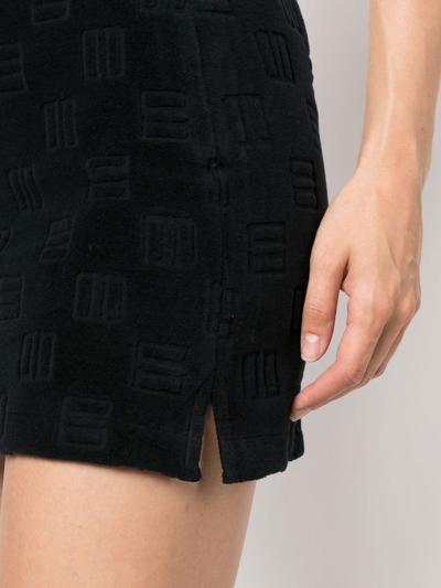 Shop Ambush Monogram-debossed Mini Skirt In Schwarz