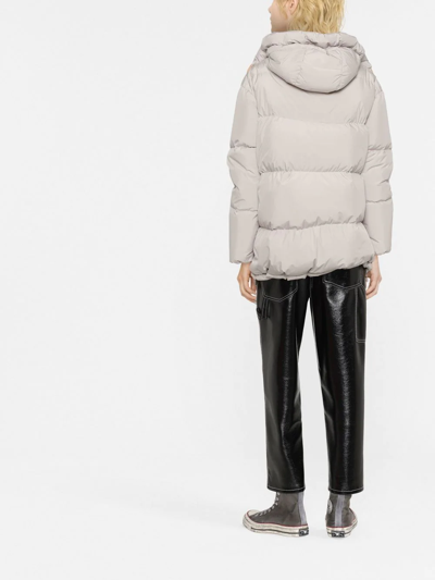 Moorer Tepa Zip-front Padded Coat In Nude