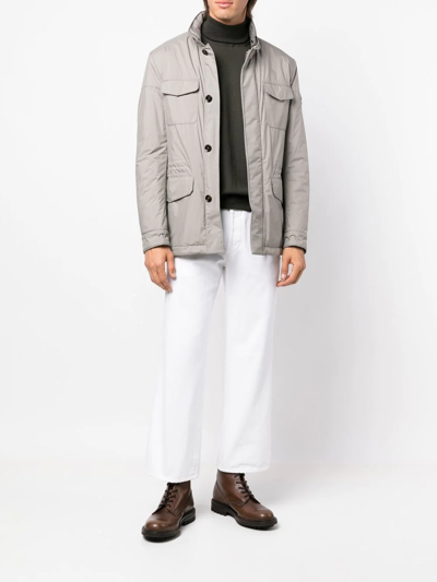 Moorer Long-sleeve Padded Jacket In Grau
