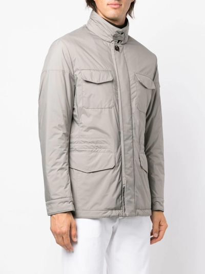 Moorer Long-sleeve Padded Jacket In Grau