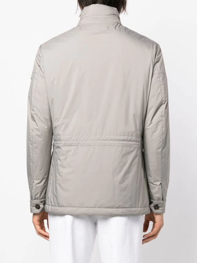 Moorer Long-sleeve Padded Jacket In Grau