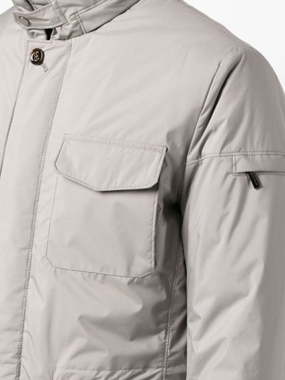 Moorer Long-sleeve Padded Jacket In Grau