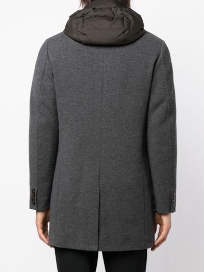 Shop Moorer Single-breasted Wool Coat In Grau